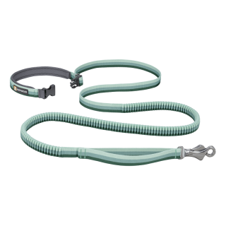 Vodítko pre psy Ruffwear Roamer™ Bungee Dog Lead-river-rock-green-L