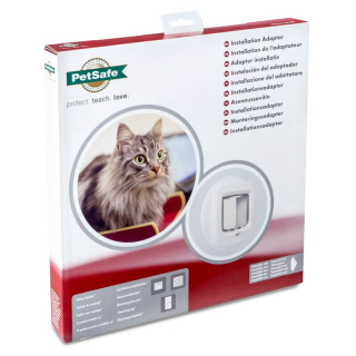 PetSafe inštalačný adaptér pre mikročipové a manuálne uzamykateľné dvierka pre mačky-white